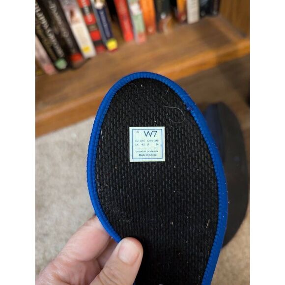 Rothy’s The Flat Slip On Shoes Maritime Navy Blue Woman's Size 7 Round Toe - Picture 3 of 6